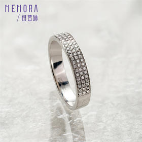 18k金钻石戒指 闪耀钻石排戒女士礼物DR101103