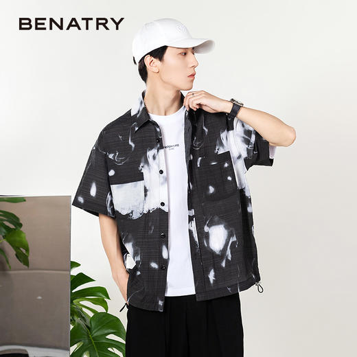 贝纳川印花短袖衬衣外穿式ECP212002402 商品图1