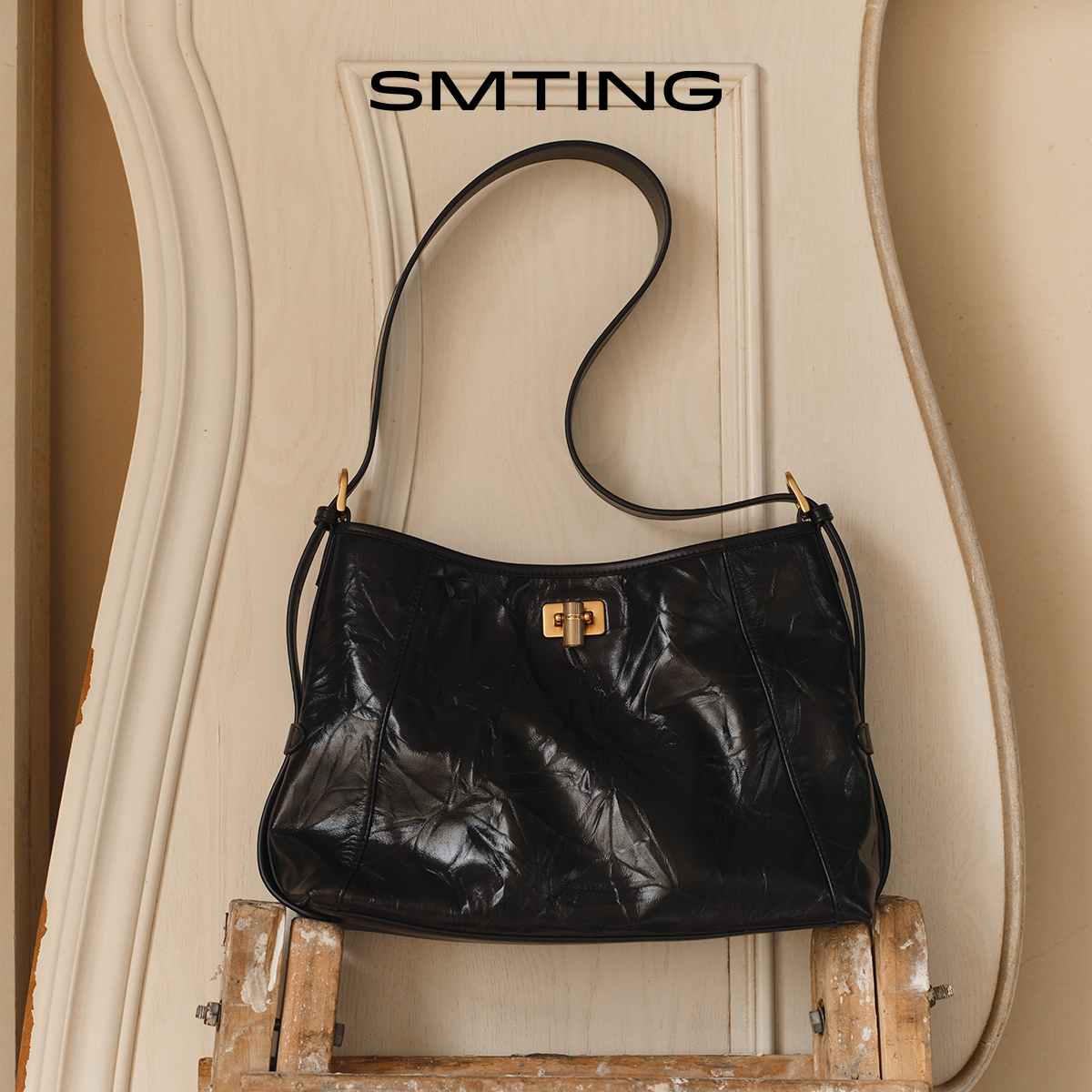 9571西木汀 半岛 新款头层牛皮托特包女hobo包包大容量单肩斜挎包RJ023