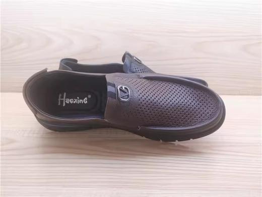 豪行夏季新款正品真皮休闲舒适低跟冲孔男凉鞋皮鞋13242965 商品图4