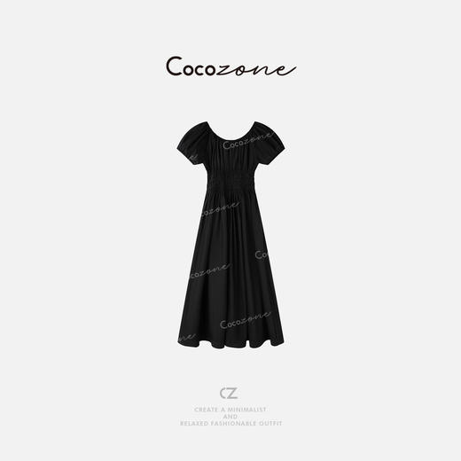 COCO ZONE刘一一 【100棉】优雅时尚抽绳圆领连衣裙 CD2A0345 商品图1