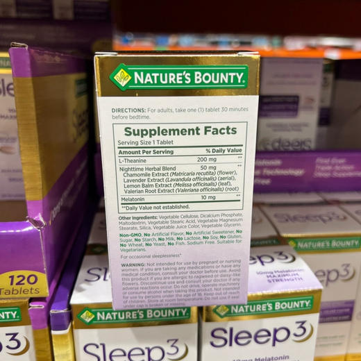 🇺🇸直邮特价只要258元🉐 包税包邮到手了🔥自然之宝Nature’s Bounty melatonin褪黑素120粒改善睡眠 商品图5