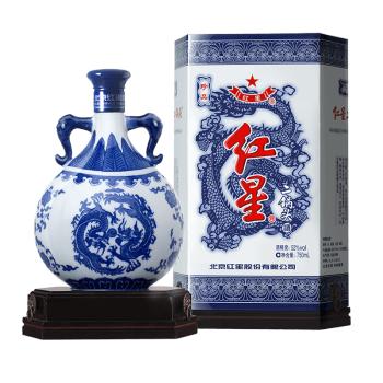 红星二锅头 青花珍品青花瓷 清香型白酒 52度750ml 单瓶装 口粮酒送礼 商品图0