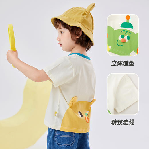 【立体卡通】嘟嘟家儿童短袖体恤夏季男童上衣半袖女童t恤童装潮 商品图3