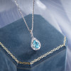 子佩集S925银【静蓝微醺】套链【YL-6018104】纯银项链时尚蓝色水滴项链2503 商品缩略图1