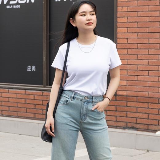菜菜家珍珠匹马棉短袖T恤|百搭王者，正肩小短版显瘦不挑人 商品图2