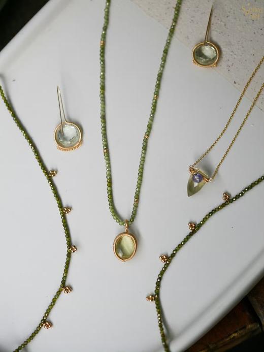 SpoiledBrat Jewelry绿紫晶水晶耳环 商品图4