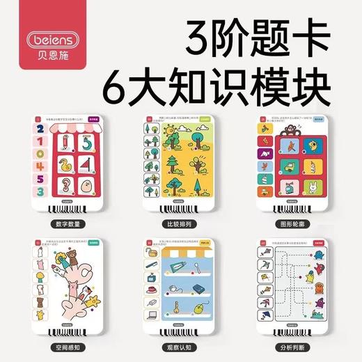 贝恩施儿童逻辑思维训练玩具开发智力有声点读机3-6岁益智早教 商品图3