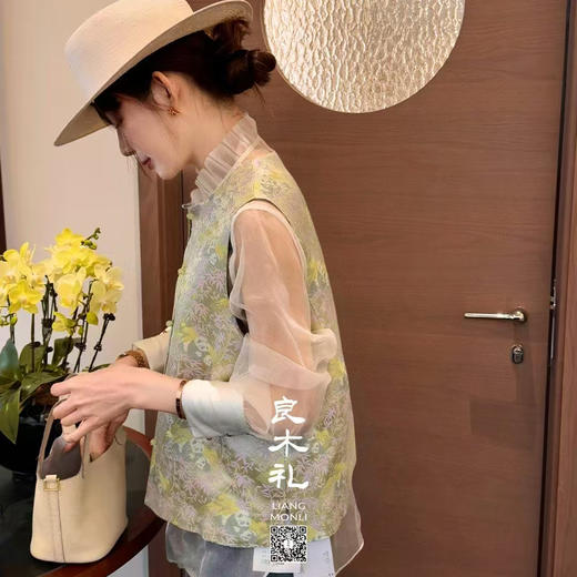 【不退不换】【现货】良木礼新中式复古国风上衣马甲（56391） 商品图0