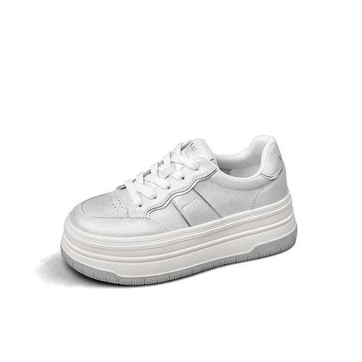 Safiya/索菲娅2025爆款厚底时尚百搭小个子轻便增高休闲板鞋SFD3112409 商品图1