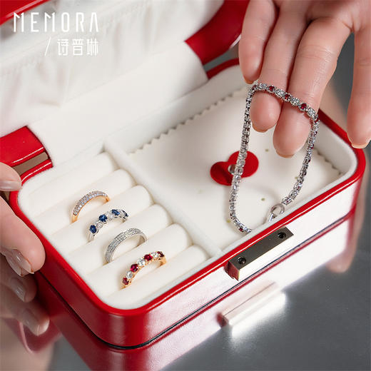 18k金钻石戒指 闪耀钻石排戒女士礼物DR101103 商品图4