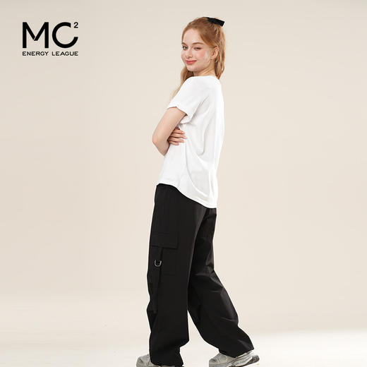 女装圆领植绒印花金属片装饰短袖T恤-5691T5221018 商品图3