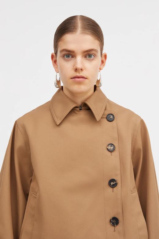 Mark Kenly Domino Tan  卡其色/黑色斜纹棉斜襟短夹克 商品图3