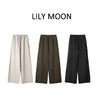 【75%天丝+25%亚麻】LILY MOON天丝亚麻松紧腰抽绳阔腿裤LM1228 商品缩略图2
