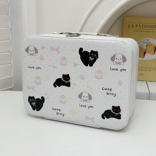 五一出行【敲可爱！大容量手提化妆包】出差旅行女便携收纳箱化妆品收纳盒带镜子一体洗漱包。ry 商品图10