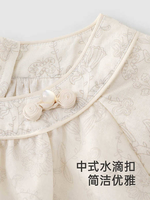 英氏女童国风裙子夏季短袖新中式连衣裙2025新款裙子YRLCJ2R046A 商品图2