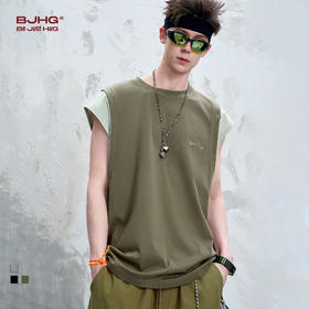 BJHG不计后果 速干背心男款2025新款夏季潮牌美式运动健身无袖t恤
