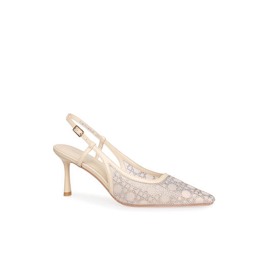 豪麟名鞋奥莱迪嘉女鞋半凉鞋织物+羊皮革DJMPA51WB006杏色  原价2660元 商品图0