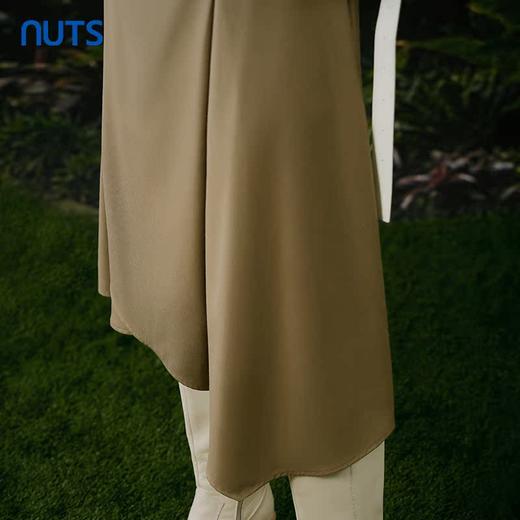 NUTS春秋季新款复古通勤高腰显瘦不规则中长款半身裙女411061012 商品图3