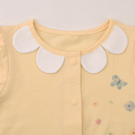 棉果果夏季商场专柜同款女童哈衣爬服对开短袖连体衣M222722225306 商品图2