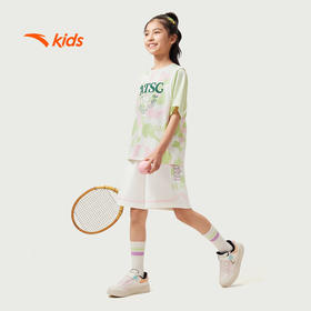 安踏儿童针织五分裤女大童2025夏季亲肤透气针织五分裤362528701