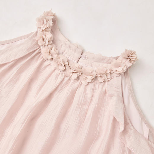 气质优雅莱赛尔露肩重工立体花边领口衬衫女衬衣V0450100 商品图5