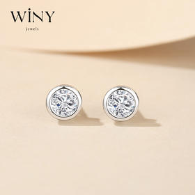 WINY925纯银2025新款小圆钻耳钉
