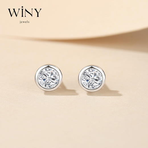 WINY925纯银2025新款小圆钻耳钉 商品图0