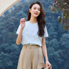 玳莎绣花圆领T恤女2025年夏季新款丝滑透气清新时尚百搭短袖上衣  FB32103 商品缩略图0