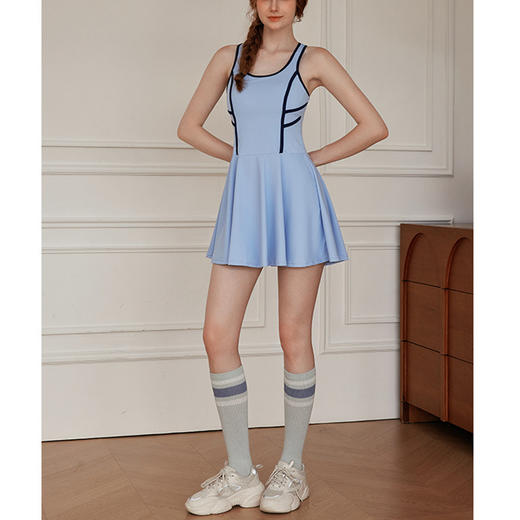 跃牌【洛水之神系列】裸感防走光打底运动连衣裙女夏季新款短裙321 商品图2