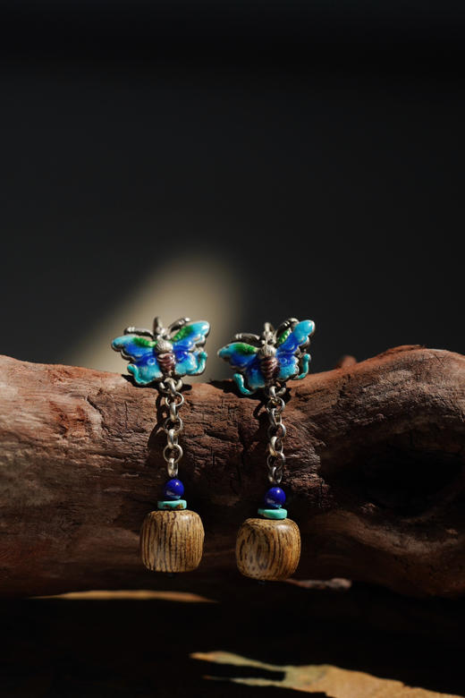 非遗｜沉香烧蓝耳坠 商品图6