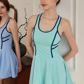 跃牌【洛水之神系列】裸感防走光打底运动连衣裙女夏季新款短裙321