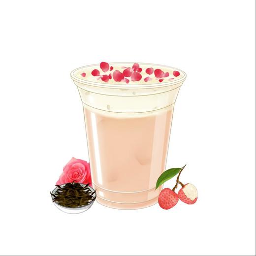玫瑰荔枝牛乳茶 商品图0