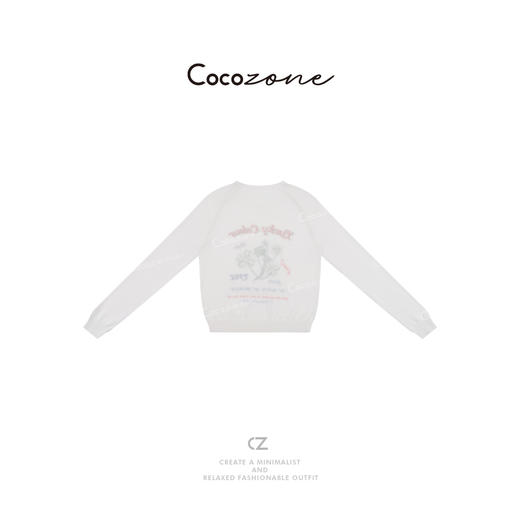 COCO ZONE刘一一 【桑蚕丝铜氨棉】高定幸运花园针织衫 CD1A0515 商品图0