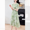 KQ-P09103    03双绉真丝连衣裙女2025新款夏季法式收腰显瘦气质短袖桑蚕丝裙子 商品缩略图2