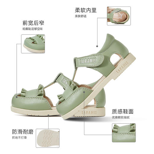 泰兰尼斯童鞋2025夏季新款婴儿包头防踢机能鞋软底女童凉鞋公主鞋 商品图1