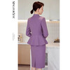 新闻播音艺考上镜服装，主持人正装紫色西装套装XZ-LLY8808 商品缩略图4