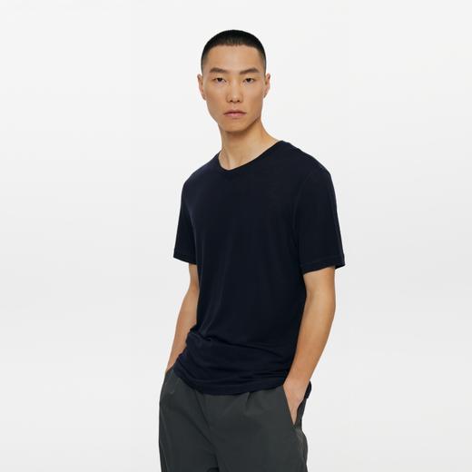 oneup羊毛小v领短袖T恤 商品图2