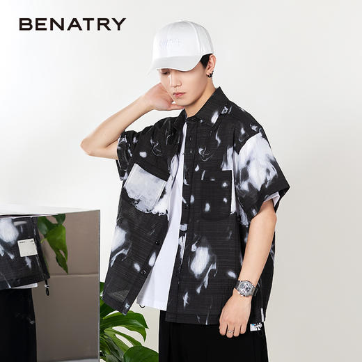 贝纳川印花短袖衬衣外穿式ECP212002402 商品图3
