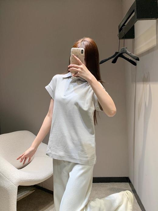 SaintLauren*圣罗兰2025SS春夏新款字母刺绣珠地棉POLO衫（DQJ） 商品图8