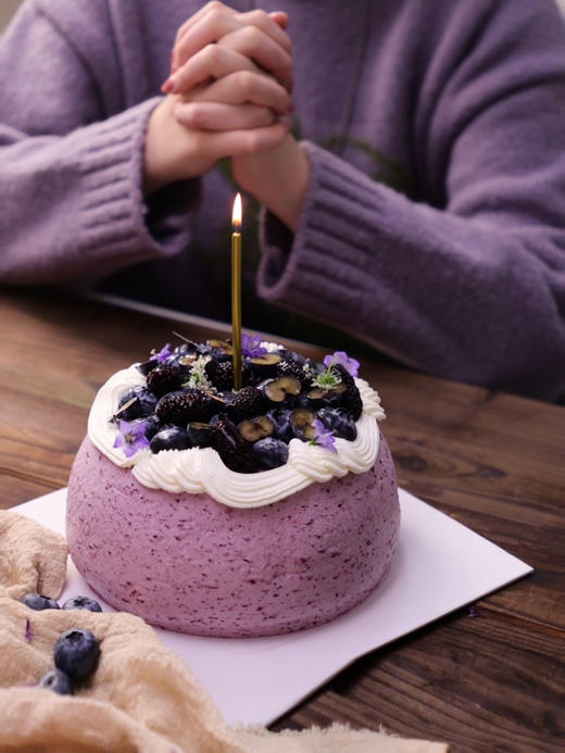 【桑葚紫米薰衣草】桑葚果肉+现熬桑葚果酱+糯叽叽的紫米+特调薰衣草桑葚奶油，一口下去巨满足！ 商品图0