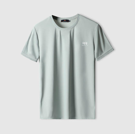 半身缘男装 夏季速干清凉简约透气短袖T恤252112M01112153 商品图0