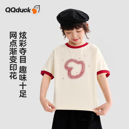 【新疆长绒棉】【120-165】【可可鸭】女童夏季短袖T恤休闲百搭（95%棉 5%氨纶） 商品图4