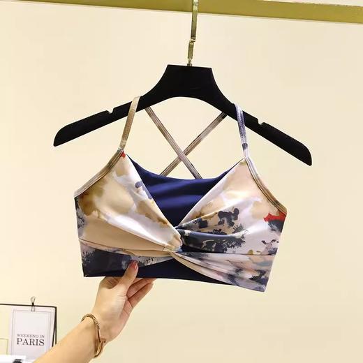 跃牌【洛水之神系列】国风爆款健身跑步瑜伽背心挂脖运动内衣高强度瑜伽上衣背心754 商品图2