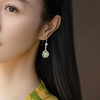 Winy925银定格珍爱耳环镶嵌和田玉配证书 商品缩略图2