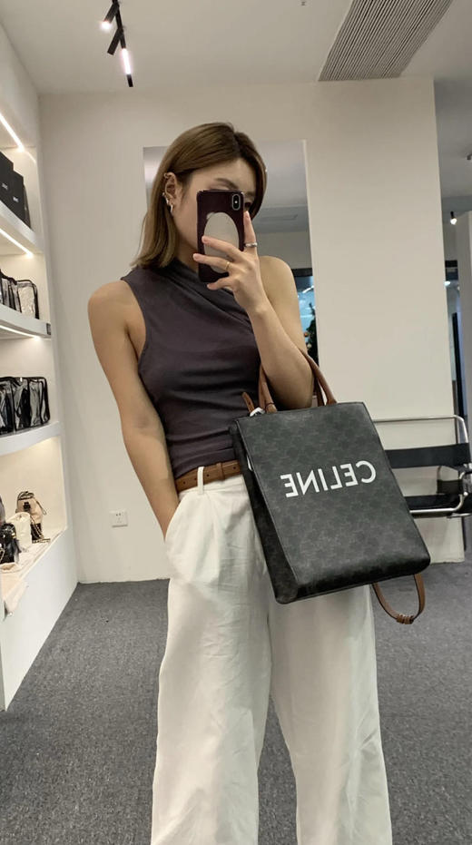 Celine 中号 老花拼皮 凯旋门 琴谱 托特包 商品图2
