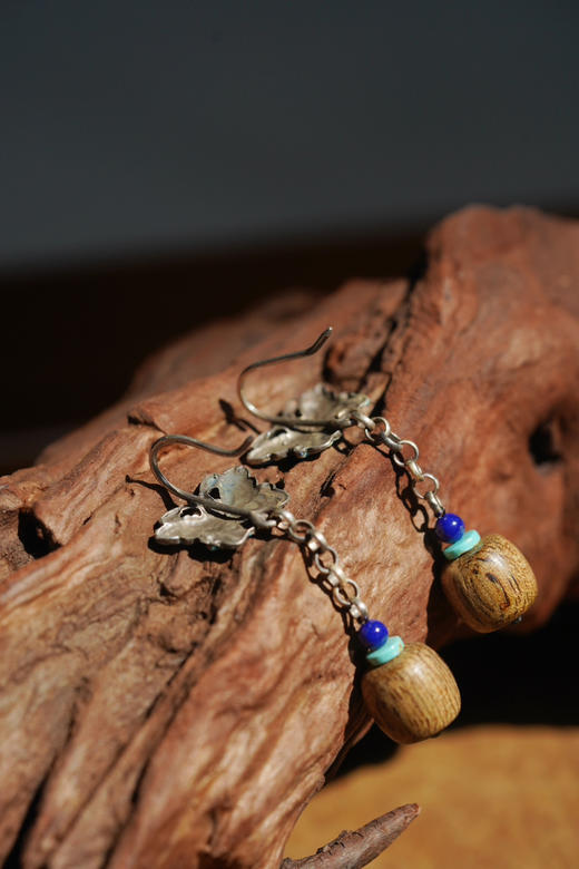 非遗｜沉香烧蓝耳坠 商品图5