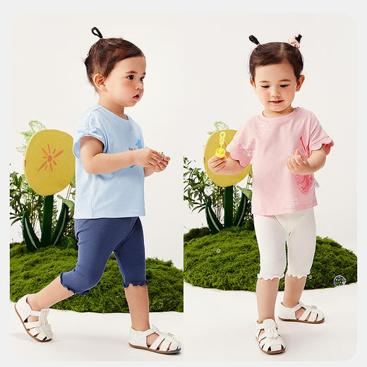 【99元任选3件】【莫代尔打底裤】迷你巴拉女童裤子宝宝亲肤高弹柔软透气长裤 商品图2