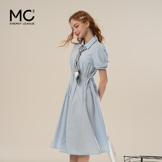 女装翻领配领带款收腰连衣裙-3319Q5221013 商品图2