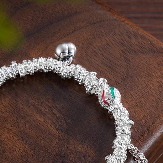 子佩集S999银【竹福仙径】手串【SC001218】纯银手链铃铛可响钱串吉腰缠万贯盘缠盘缠2503 商品图5